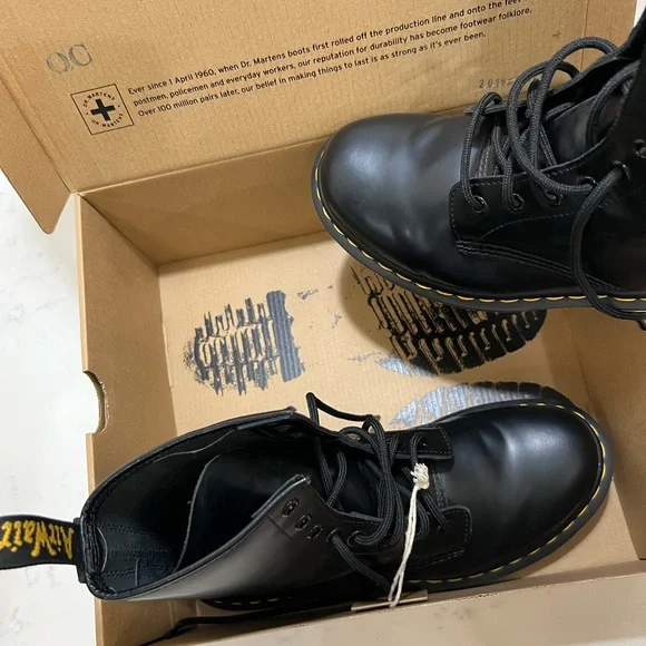 Dr. Martens Black Leather Boots - Picture 4 of 10